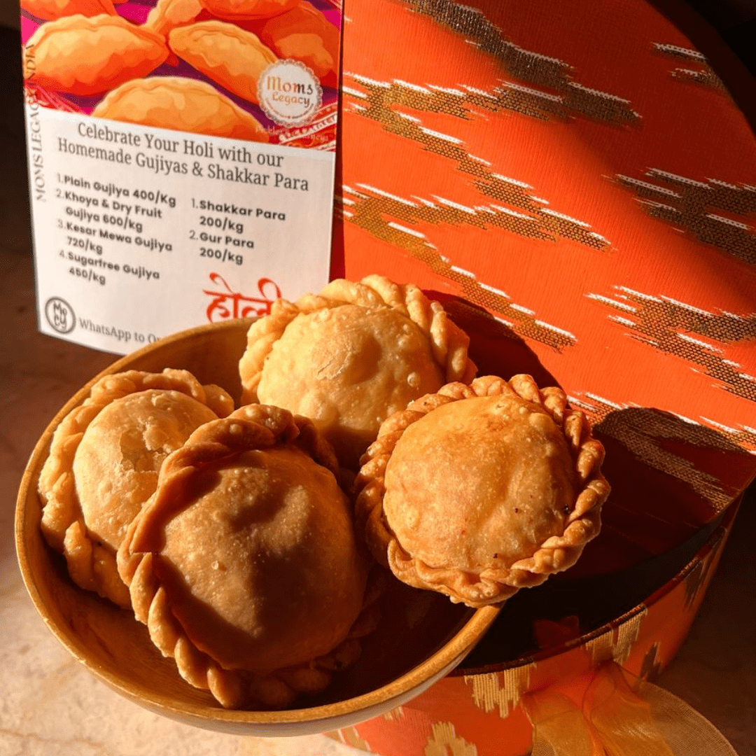 Mom’s Legacy Sugar - Free Gujiya (1 KG) – A Guilt - Free Holi Delight - Mom's Legacy